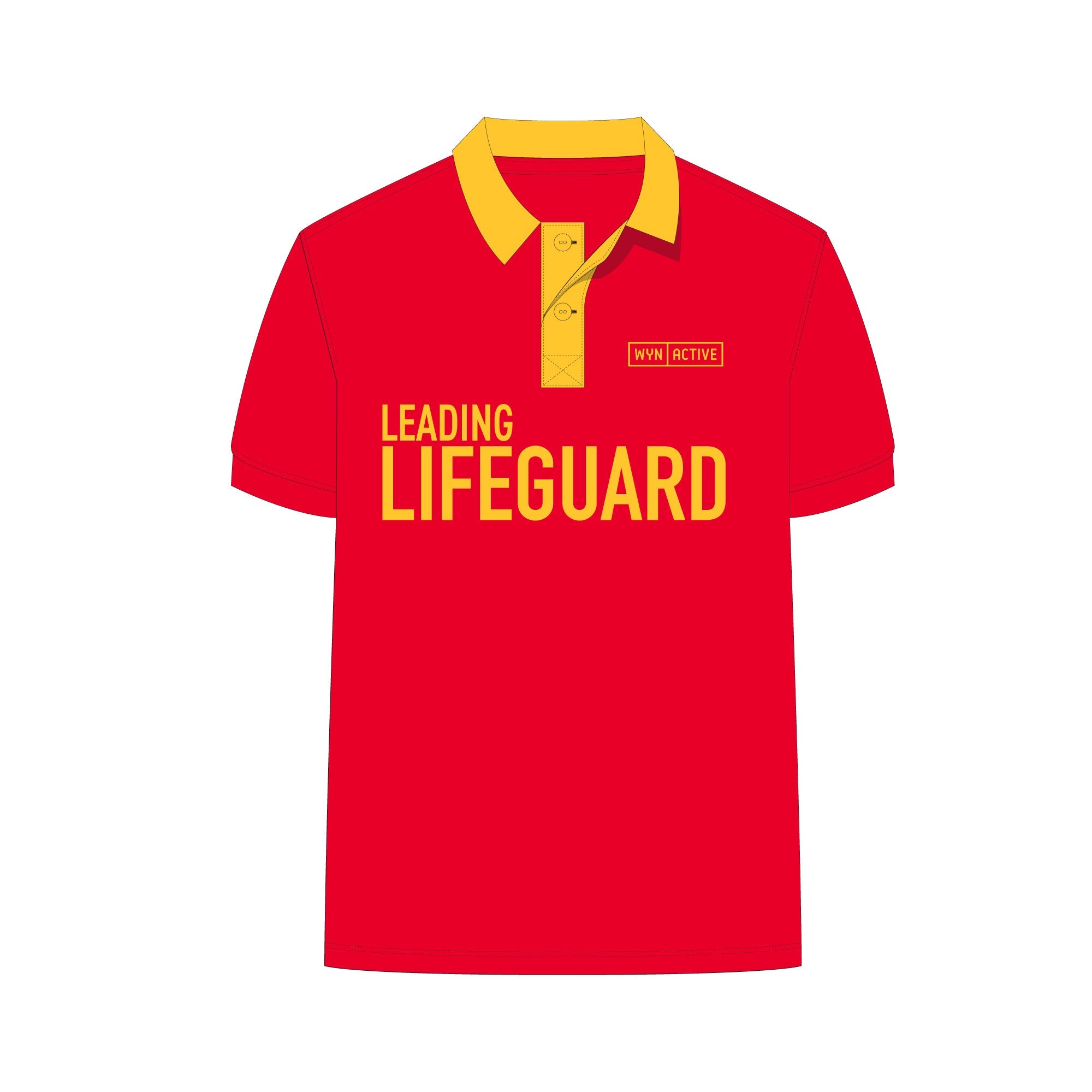 lifeguard polo shirt yellow